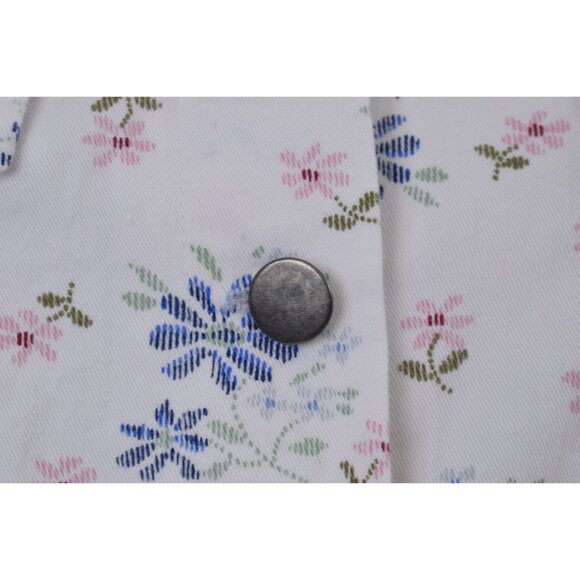 Vintage 90s Crop Floral Cotton Shirt by Jolly USA | size Medium - Picture 5 of 10